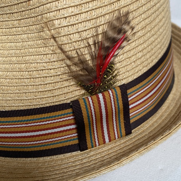 Ridley Toyo Straw Trilby Fedora Hat by Jaxon Hats in Size Medium - Picture 2 of 12